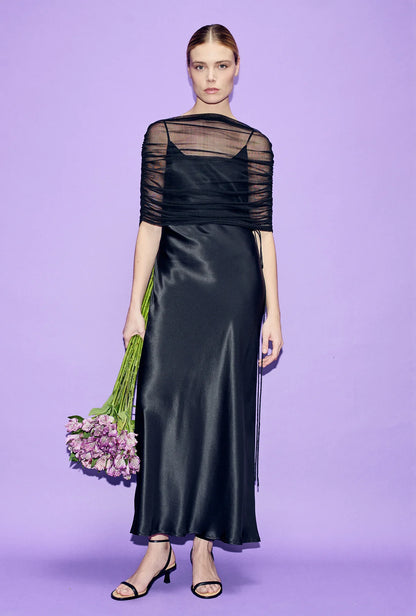 Silk Laundry - Mesh Cape - Black
