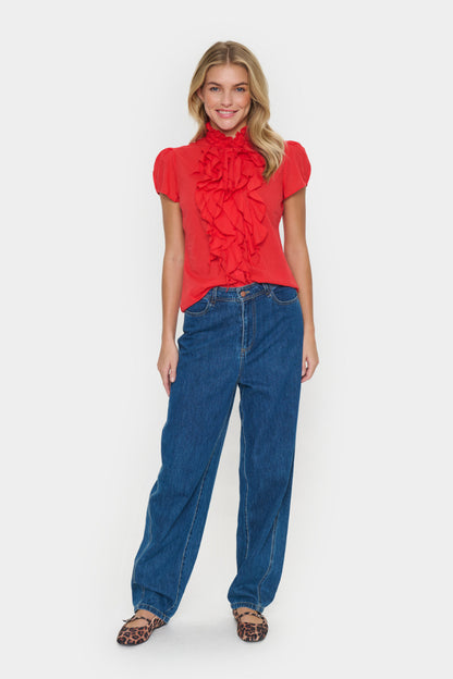 Saint Tropez - Tilli SZ SS Shirt - Flame Scarlet