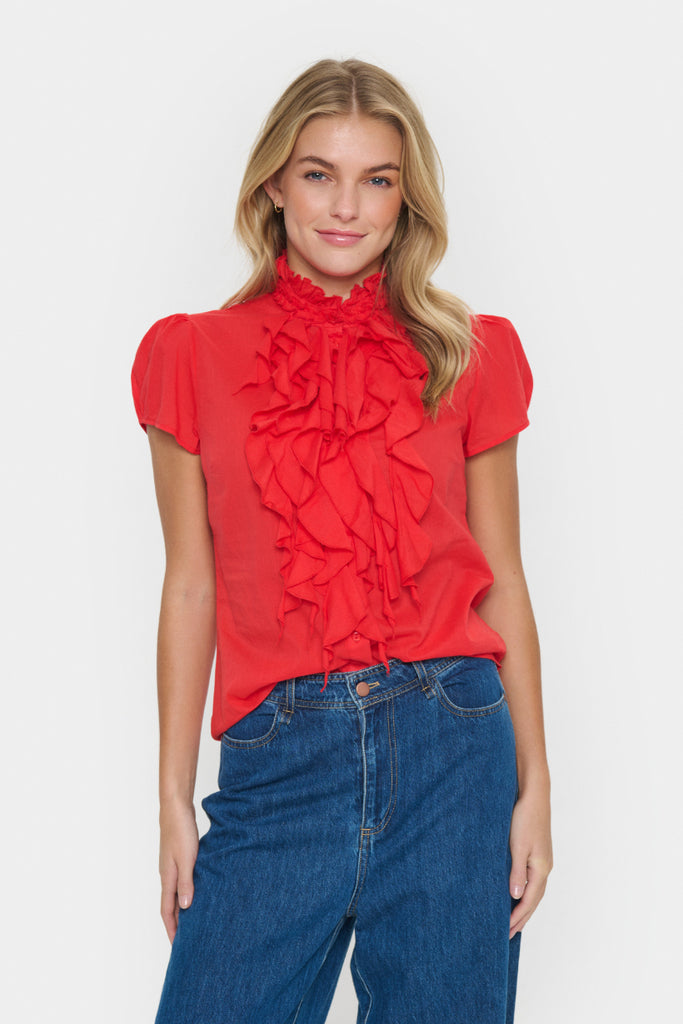 Saint Tropez - Tilli SZ SS Shirt - Flame Scarlet