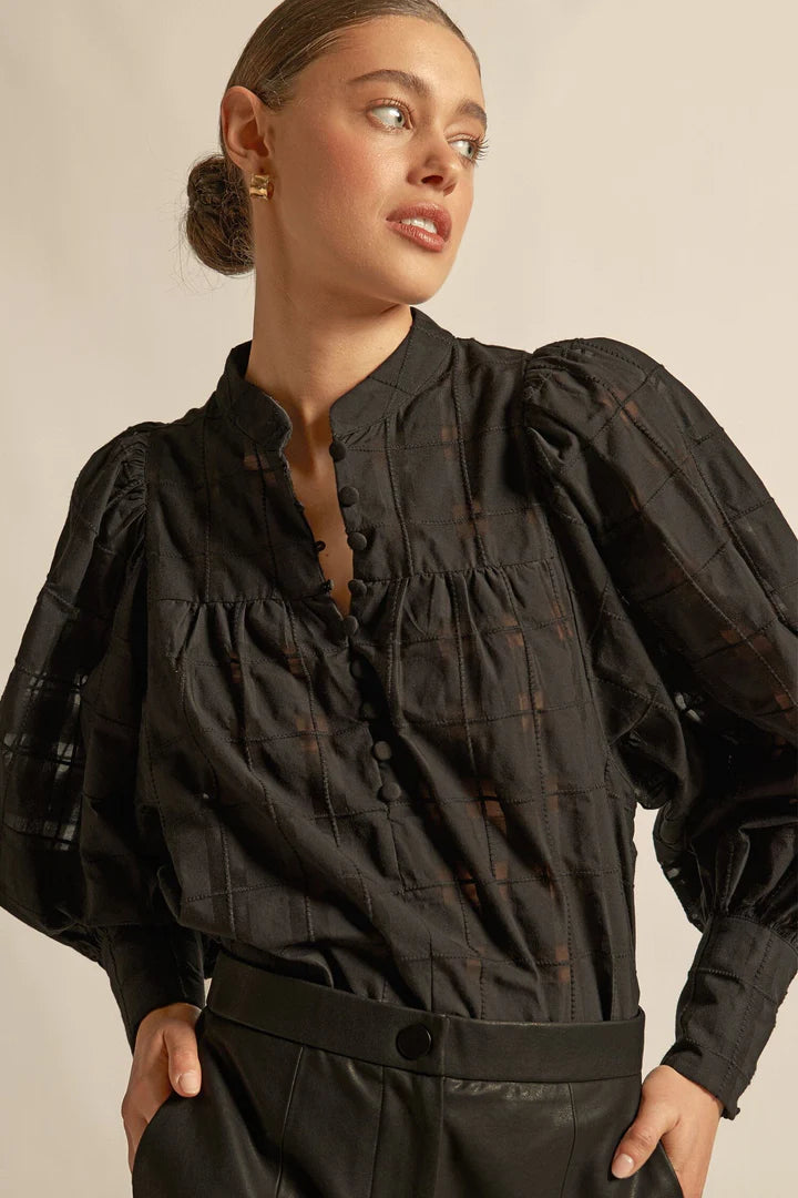 Zoe Kratzmann - Vista Top - Black Check