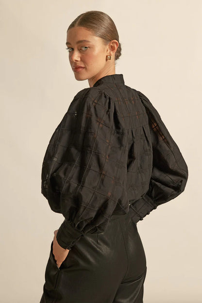 Zoe Kratzmann - Vista Top - Black Check