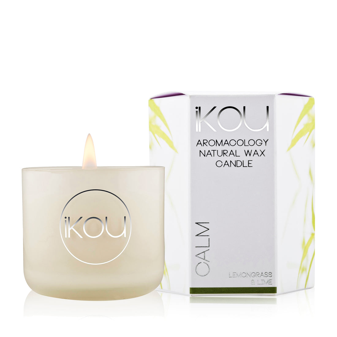 IKOU Glass Candle CALM Natural Wax