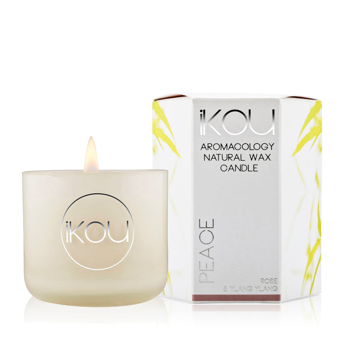 iKOU Glass Candle PEACE Natural Wax